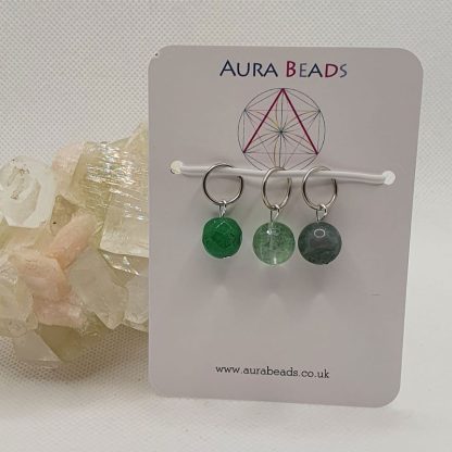 Green Collection Crystal Stitch Markers