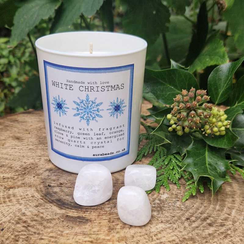 White Christmas Candle
